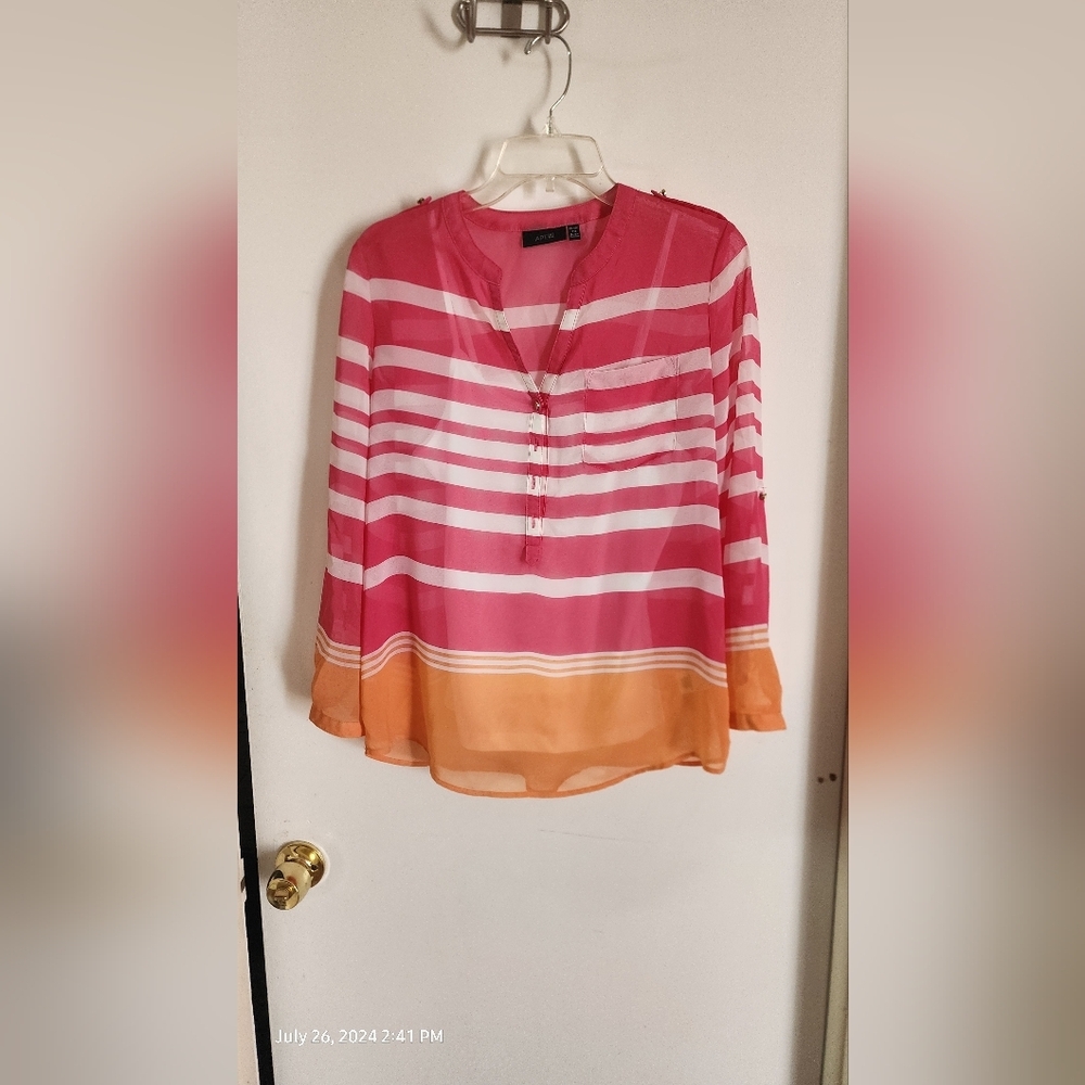 Striped long sleeves shirt size M